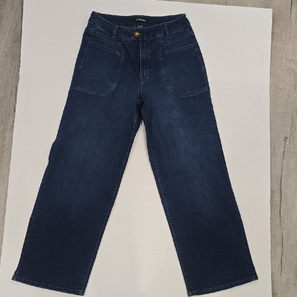 d. jeans Dark Blue Flare & Wide Leg Jeans